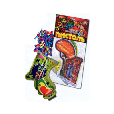 Пистоль Надувная хлопушка купить в Вилюйске | vilyujsk.salutsklad.ru