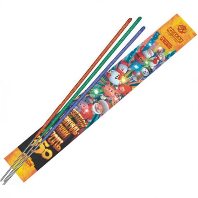 Цветной 350 мм. Бенгальские огни купить в Вилюйске | vilyujsk.salutsklad.ru