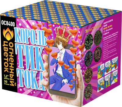 Король Тик-Тока Батарея салютов купить в Вилюйске | vilyujsk.salutsklad.ru